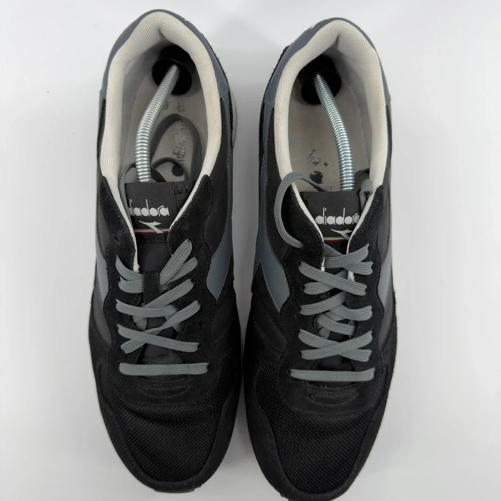Diadora Titan II Mens Sneakers Black Charcoal Grey Running Shoes 12.5